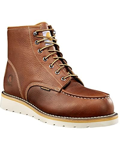Carhartt Men's Waterproof 6" Moc Steel Toe Wedge Work Boot, Red Brown Oil Tanned - 10.5W