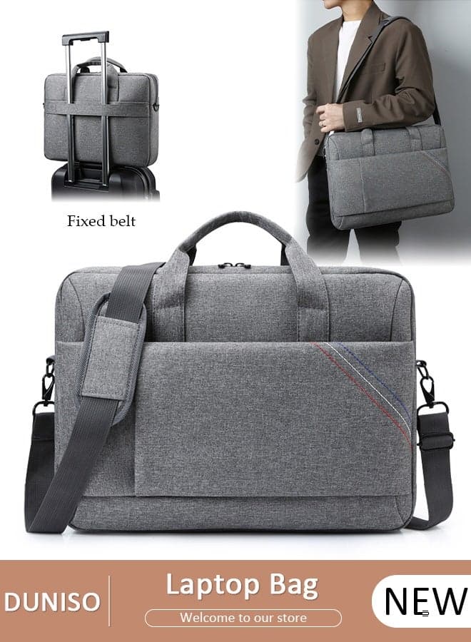 15.6 Inch Laptop Bag Lightweight Computer Bag Travel Business Handbag Briefcase Water Resistant Shoulder Messenger Bag for Men and Women Work Office College School