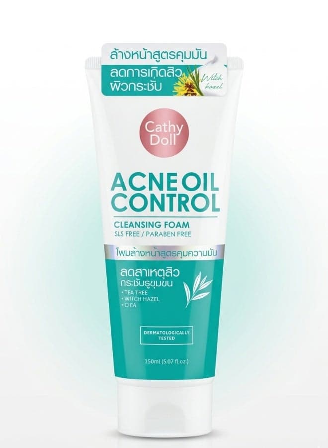 Acne Oil Control Cleansing Foam Face Wash For Acne Prone Skin Oil Control Deep Clean Pore Care Skin Care Thailand 150 ML