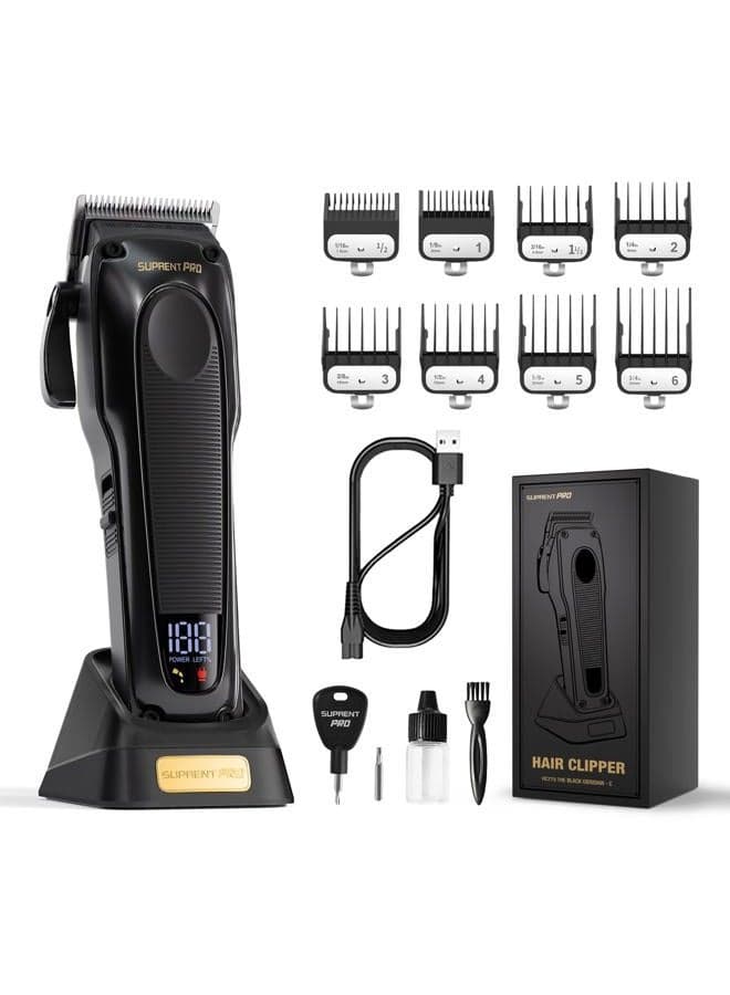 PRO Professional Hair Clippers for Men -Cordless Hair Trimmer Set for Barbers with Charging Base