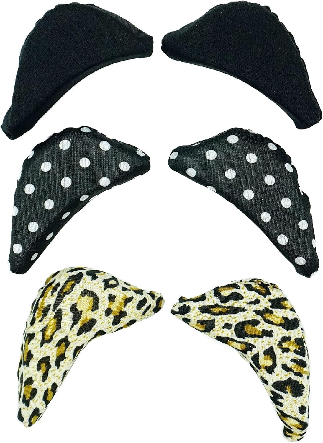 CB 3-Pairs, Shoe Filler Improve Shoes Slightly Too Big, Prevents Foot Rushing Forward for High Heels Pumps, 3 Color Set
