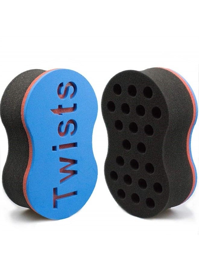 Twist Hair Sponge Brush Curl Sponge Big Holes for Women and Men Dread Foam Afro Curling Loc Barber Coil Nappy Brush Wave Black Sponge 1 Pcs