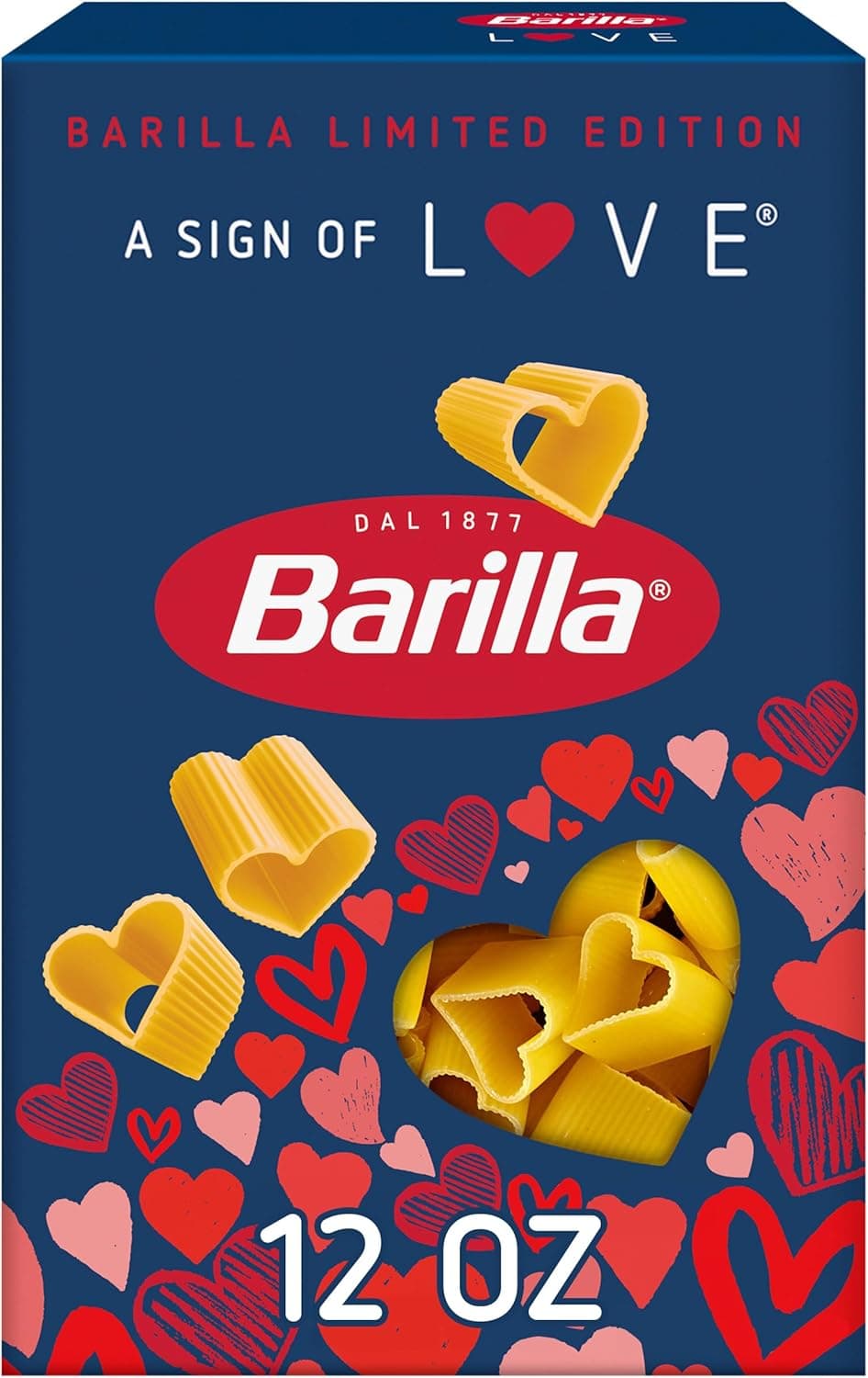 Barilla Limited Edition Heart-Shaped Pasta - A Sign of Love, 12 oz Box
