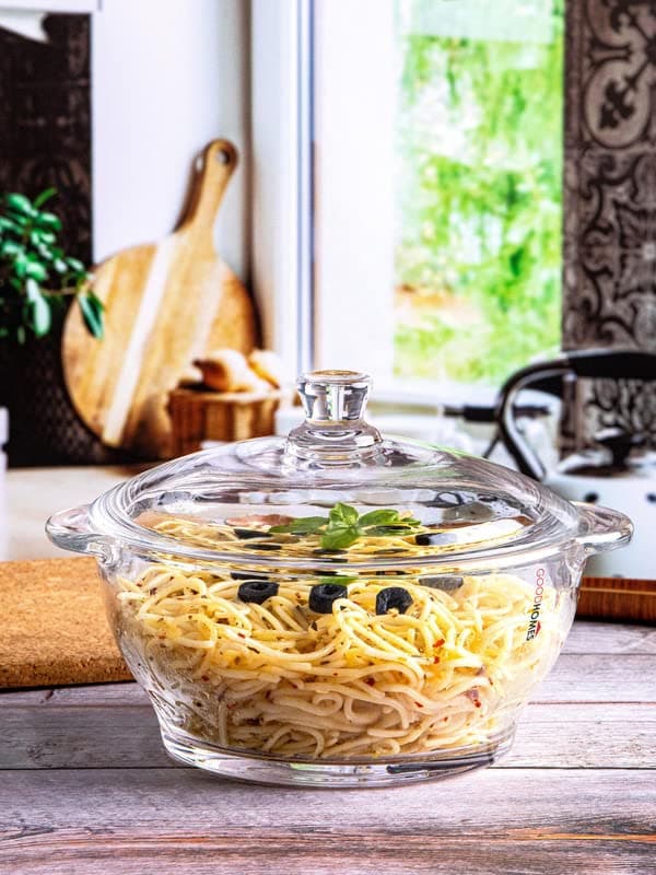 Goodhomes Glass Serving Casserole with Lid 1500ml