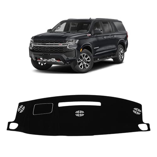 Autorder Dashboard Cover Mat for 2021-2024 Chevrolet Suburban/Tahoe/GMC Yukon Accessories Dash Cover Flannel Dash Mat Sunshade Glare UV Rays Protector (Not for Yukon Denali)