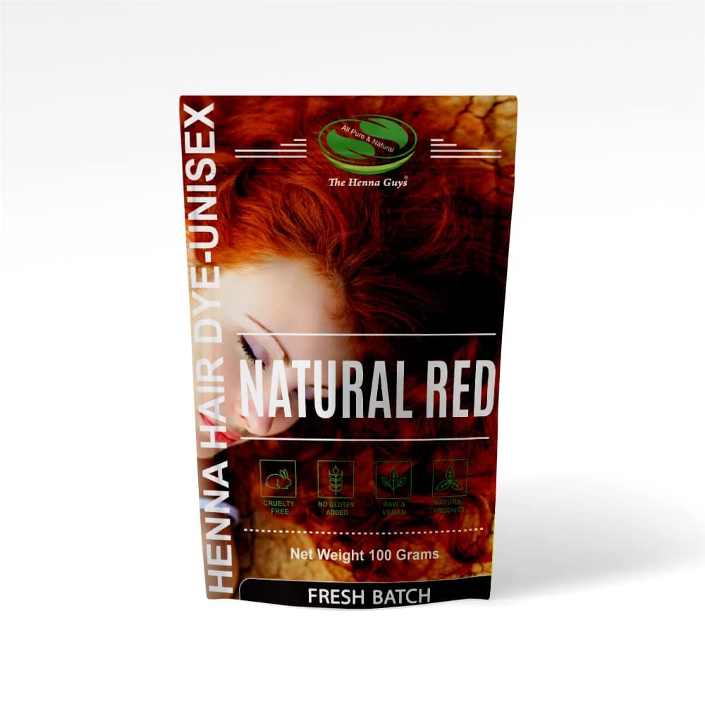 1 Pack Of Natural Red Henna Hair Beard ColorDye 100 Grams Natural Hair Color Plantbased Hair Dye The Henna Guys