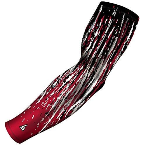 B-Driven Sports Pro Fit Compression Arm Sleeve for Sports Performance, Basketball, Baseball, Football, Volleyball, Workout - Protection Arm Sleeve for Men, Women & Youth - Single Digital Designs