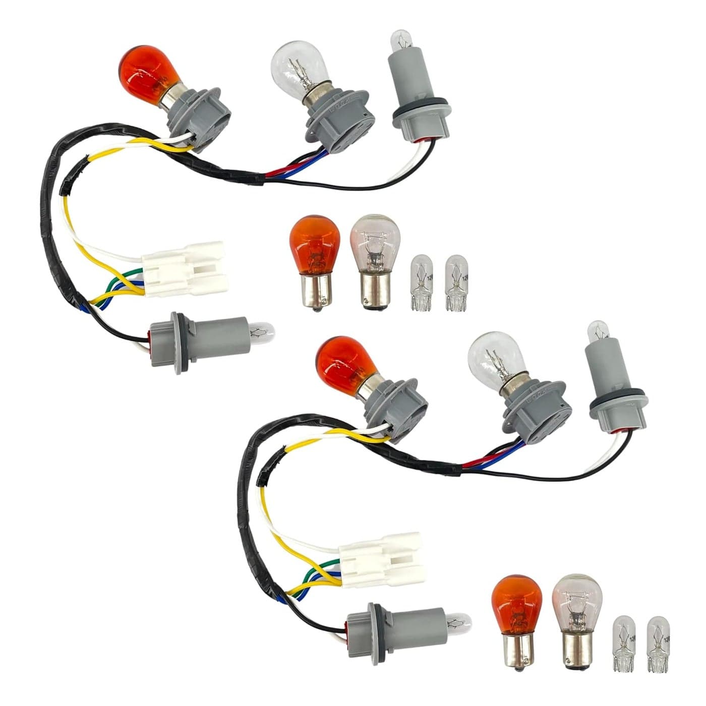ALTBET TailLight Lamp Wiring Harness Socket Holder with Wire and 8 Halogen Bulbs for 2011-2014 Hyundai Sonata