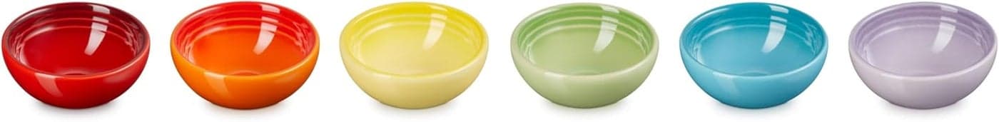 Le Creuset Stoneware Pinch Bowl Gift Set Set of 6 Prep Bowls Multi Color 2 OZ