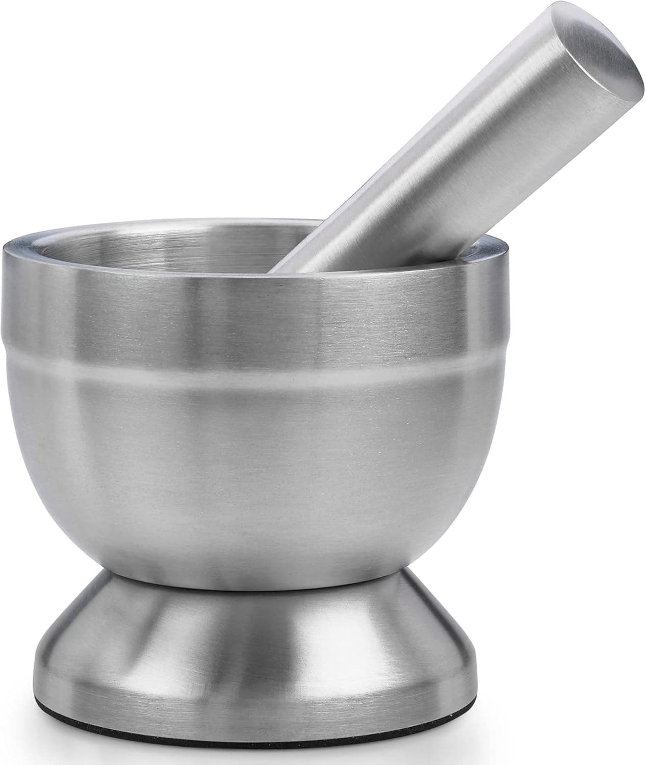 Pill Crusher 304 Food Grade Stainless Steel Mortar and Pestle Medicine Grinder Set NonSlip Splitter to Easily Crush Medicine Pills Tablets Vitamins to Fine Powder for Adults Seniors Dogs Pets