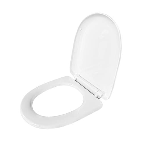 LUXART Toilet Seat Cover 43L x 34.5W CM |Western Commode Oval Seat Cover| Soft Close Technology Heavy Quality Commode Lid With Installation Kit | Stylish PP Toilet Cover For Bathroom, Commercial Use
