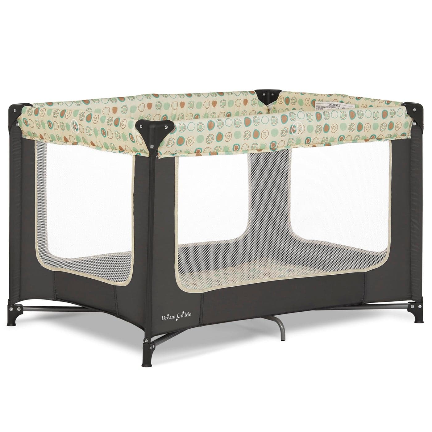 Dream On Me Zodiak Portable Playard in Grey Lightweight Packable and Easy Setup Baby Playard Breathable Mesh Sides and Soft Fabric Comes with a Removable Padded Mat