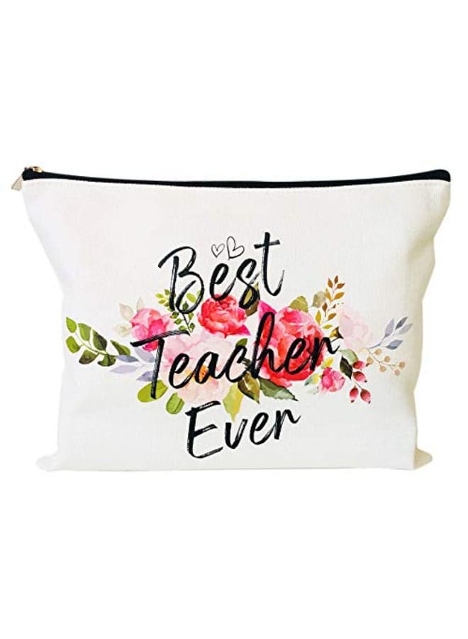 Charmoly Teacher Appreciation Gifts Teacher Gifts Best Teacher Ever Teacher Gifts for Women Teacher Makeup Bag Pouch