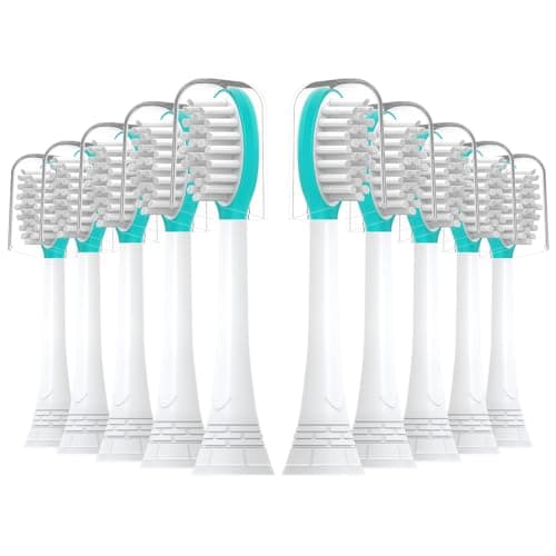 CILGEWH Kids Replacement Toothbrush Heads 10 Pack for Philips Sonicare Electric Toothbrush Soft Brush Head for Child 7+ for Boy Girl,Blue