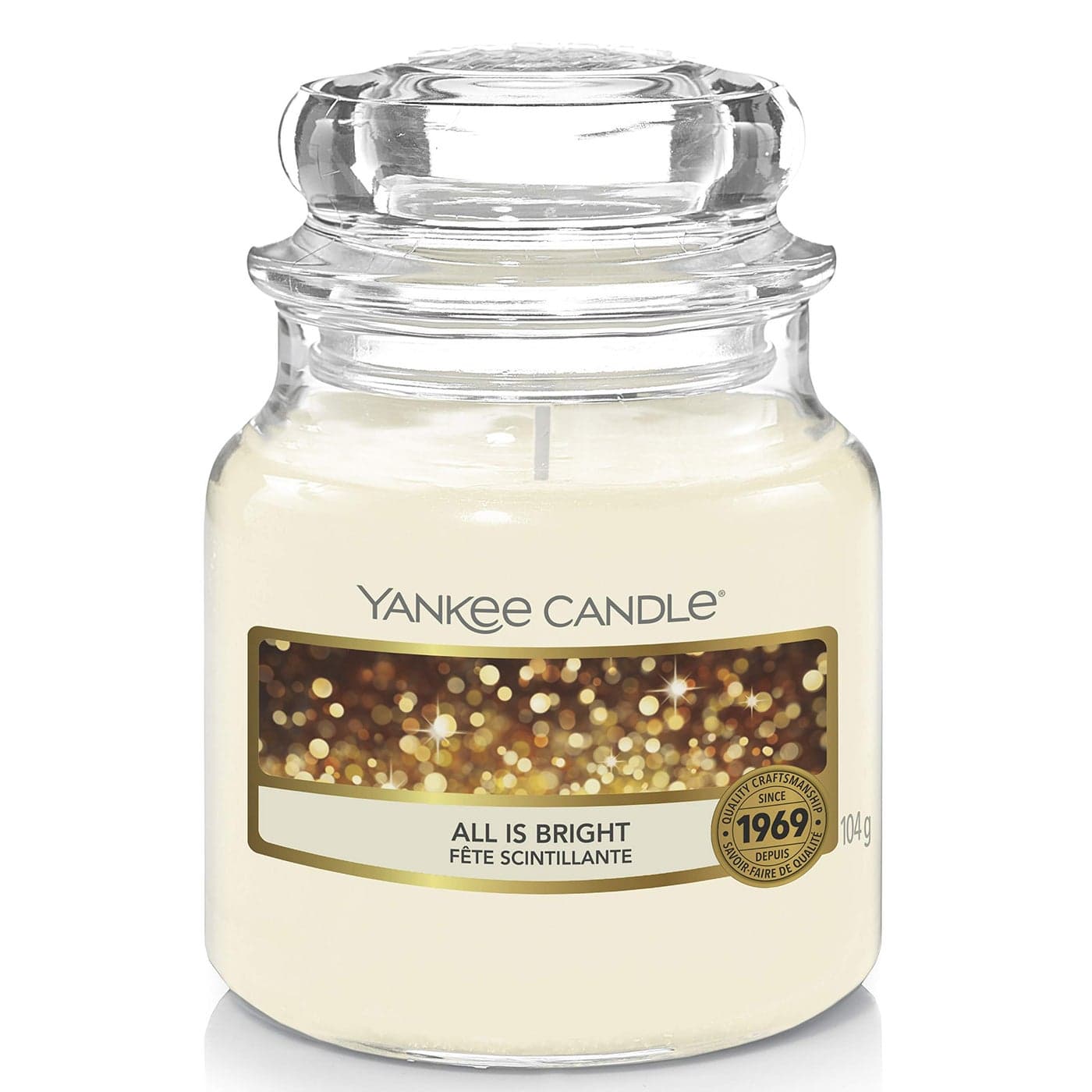Yankee Candle Scented Candle All is Bright Small Jar Candle Burn Time Up to 30 Hours