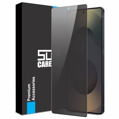 SupCares Privacy Tempered Glass for Samsung Galaxy S25 Ultra (6.9 Inch) With Installation Kit | Military-Grade Gorilla Screen Protector | Edge to Edge Coverage | Black