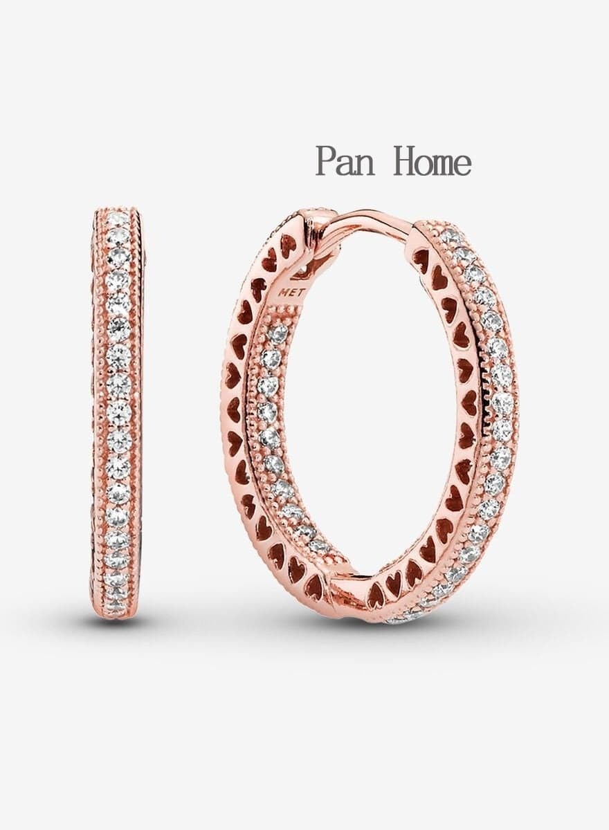 rose gold round earrings