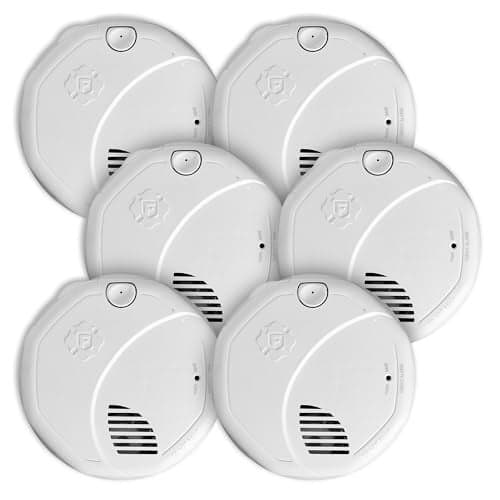 First Alert Interconnect Hardwire Dual Sensor Smoke Alarm with Battery Backup SM300AC 6Pack