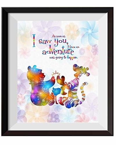 Uhomate Nursery Decor Winnie The Pooh Quotes Winnie Pooh Home Canvas Prints Wall Art Inspirational Quotes Wall Decor Living Room Bedroom Artwork C094 (8X10)