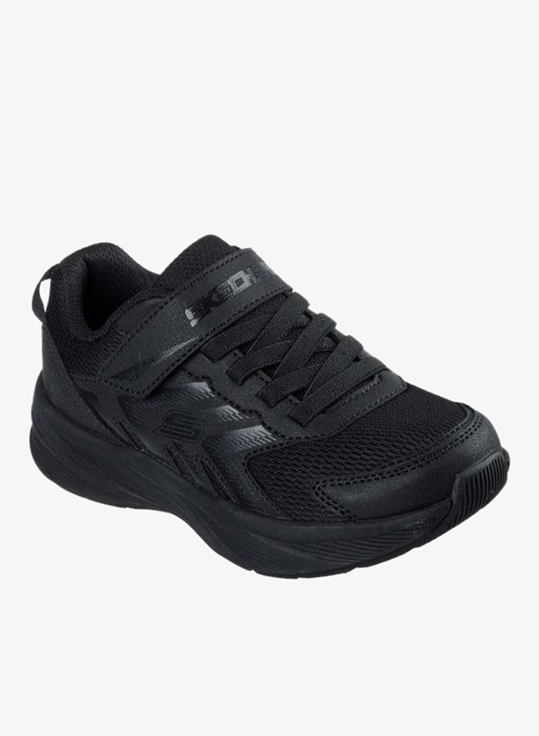 Kids Microspec Tread Hook & Loop School Sneakers - 404115L-Bbk-Cp