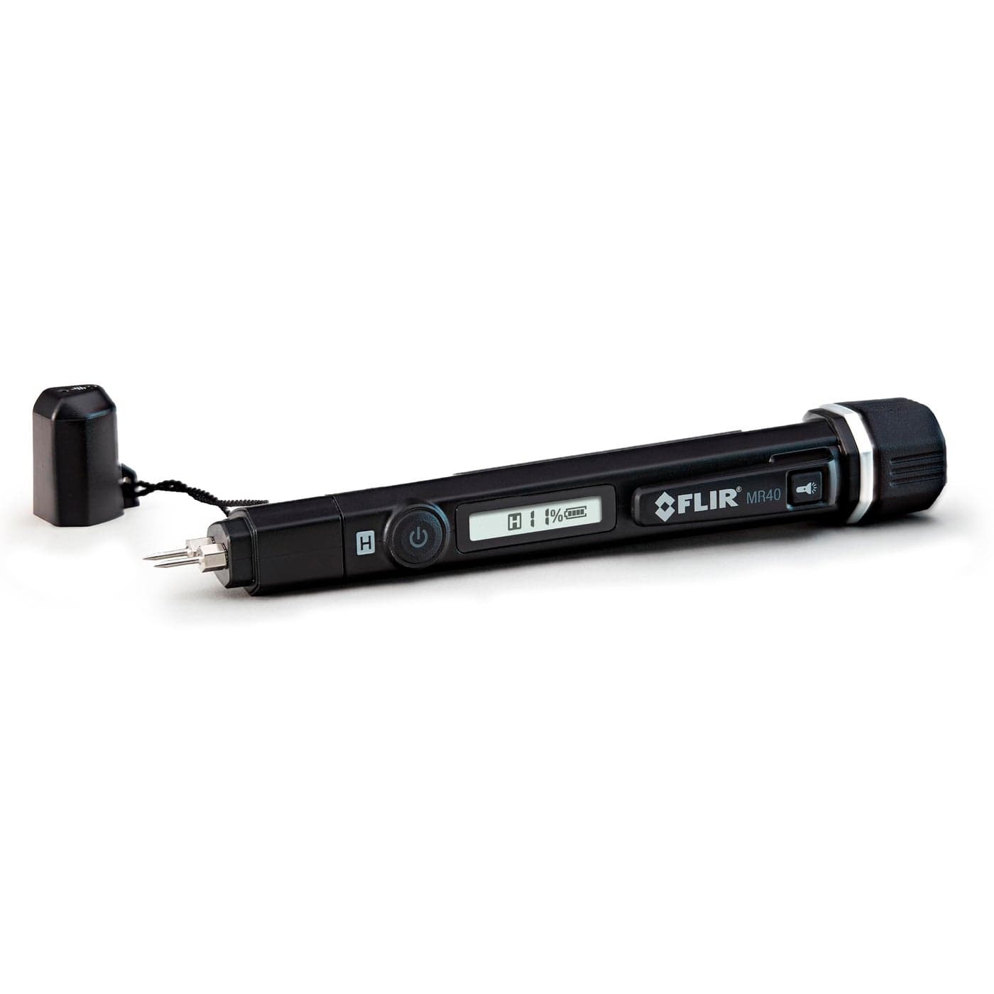 FLIR MR40 Moisture Pen + Flashlight, Pocket Portable, Rugged 2-Pin, Single-Scale Moisture Meter with an Integrated Flashlight for Wood and Common Building Materials