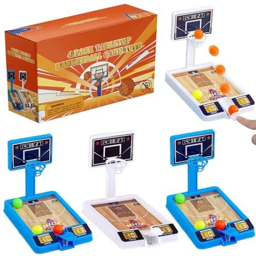 Estimable 4 Pack Tabletop Basketball Game Toys Basketball Party Favors Desk Games for Office Adult Stress Relief Kids Boys Girls Gifts