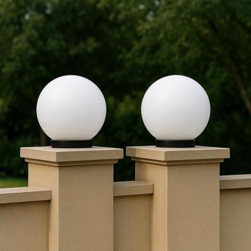 GAUVIK Doom Milky Outdoor Light for Home Decorative Exterior/Outdoor Light/Gate Light/Garden Lamp/Pillar Lamp/Gardner Lights .(Pack of 2)