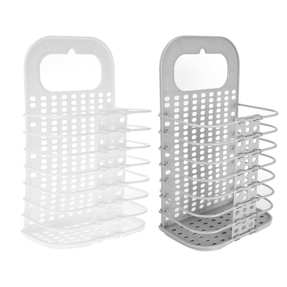 Hidak Foldable Plastic Laundry Storage Basket Multicolor Foldable Laundry Basket 1Pcs