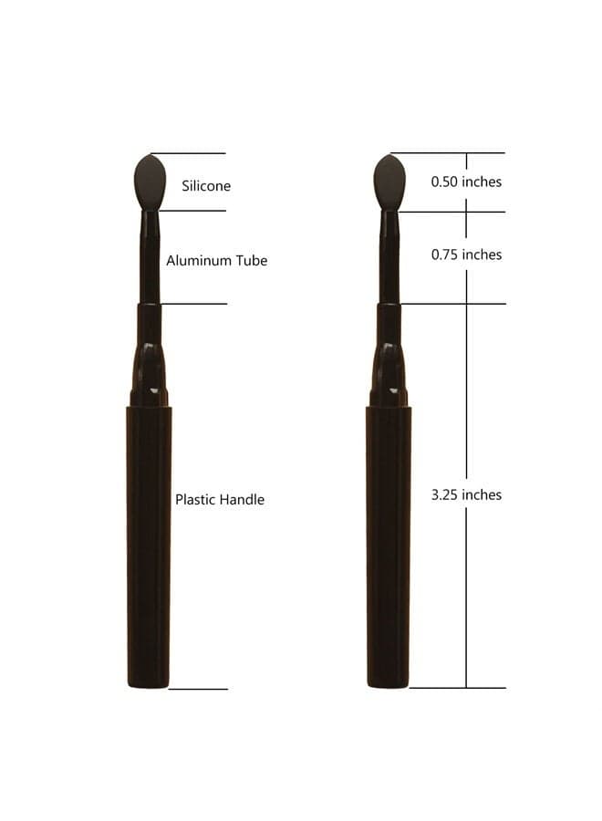 7pcs Silicone Makeup Brushes with Caps. Perfect tools for applying cream or liquid Lip Mask and Eyeshadow (White)