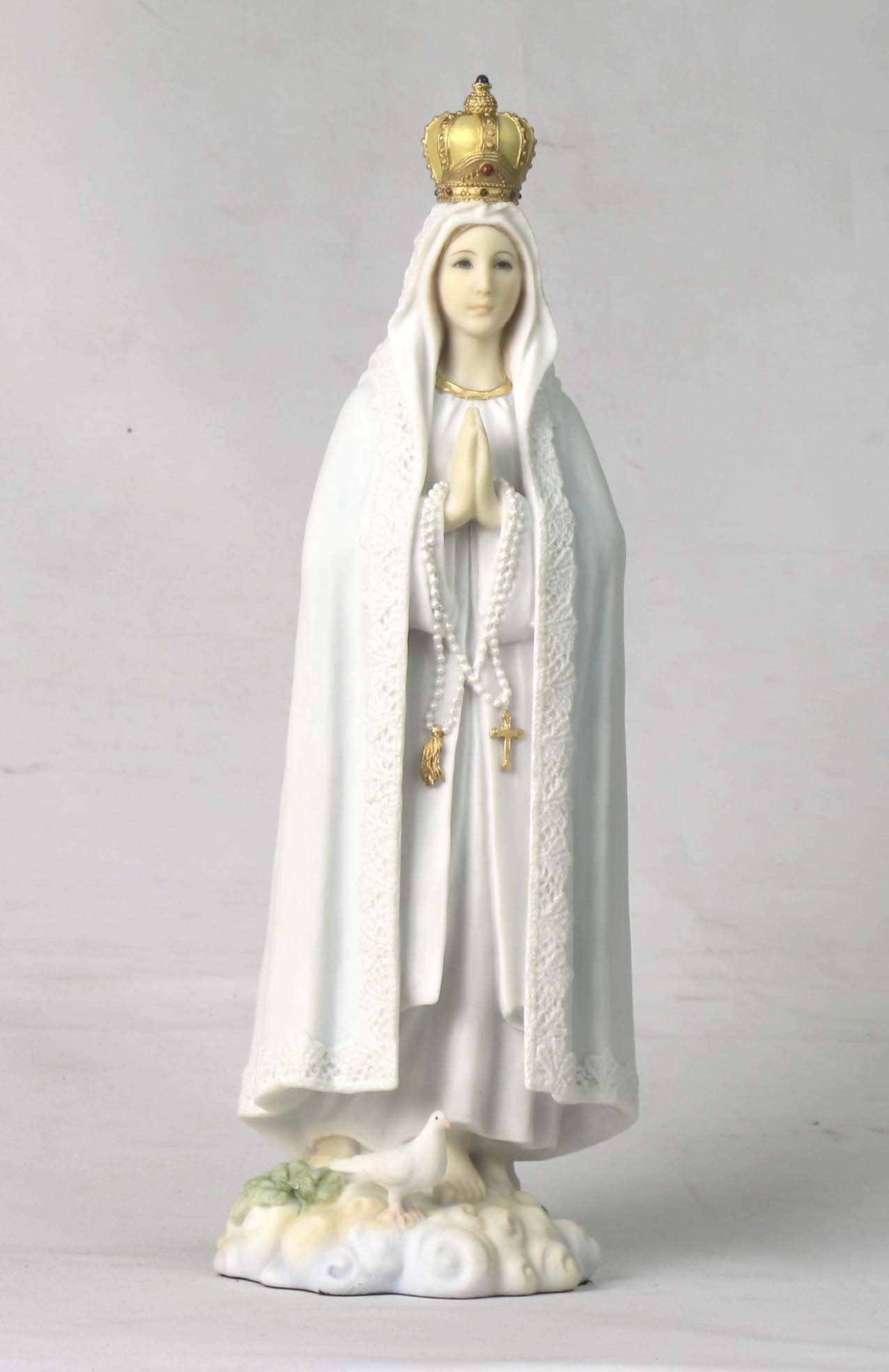 US 1063 Inch Our Lady of Fatima Decorative Statue Figurine White