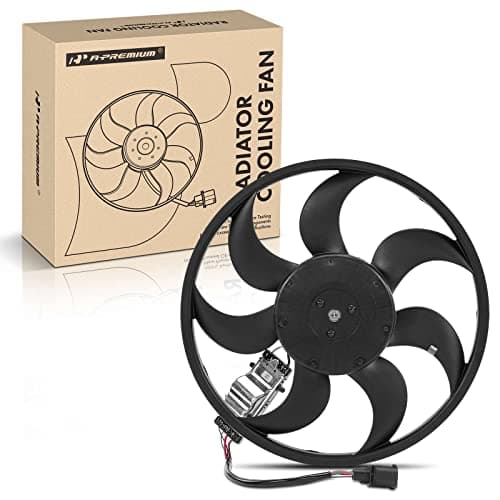 A-Premium Right Engine Radiator Cooling Fan Assembly Compatible with Select Audi & Volkswagen Models - Q7 2009-2015, Touareg 2009-2010 - Replace# 7L0959455G, 95562413600