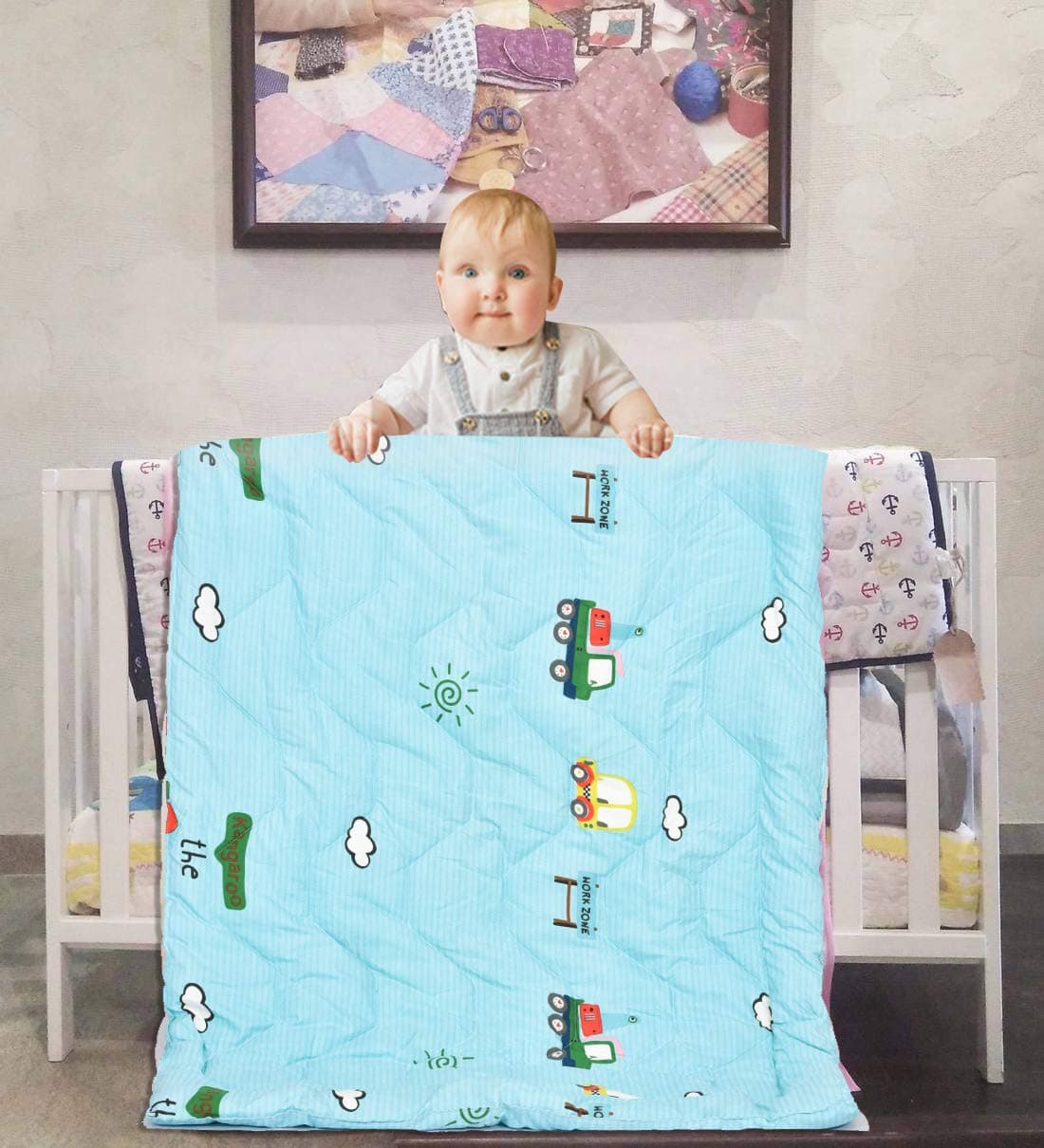 COZY FURNISH Reversible Kids Comforter Blanket Quilt Super Soft AllSeason 150 GSM 08 Years 60x45 Inches for Kids Summer Winter Blanket for Kid Boys Girls