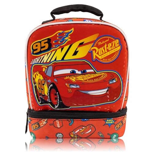 Disney Cars Lunch Box for Kids | Lightning McQueen Insulated Lunch Bag Lunch Box for Boys, Girls, Toddlers | Disney Cars Lightning McQueen Reusable Lunchbox