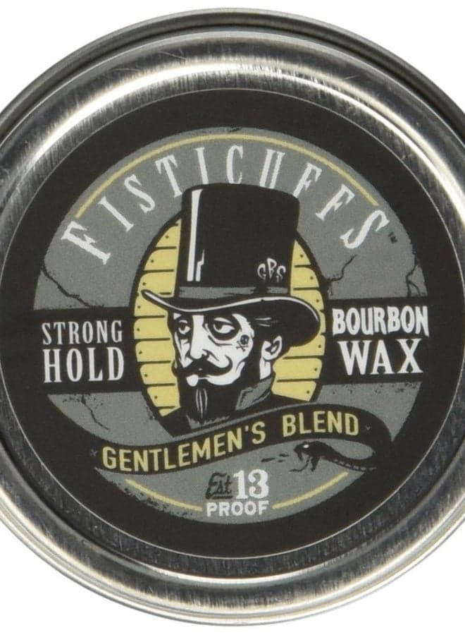 Fisticuffs Strong Hold Mustache Wax Gentlemen's Blend 1 OZ. Tin