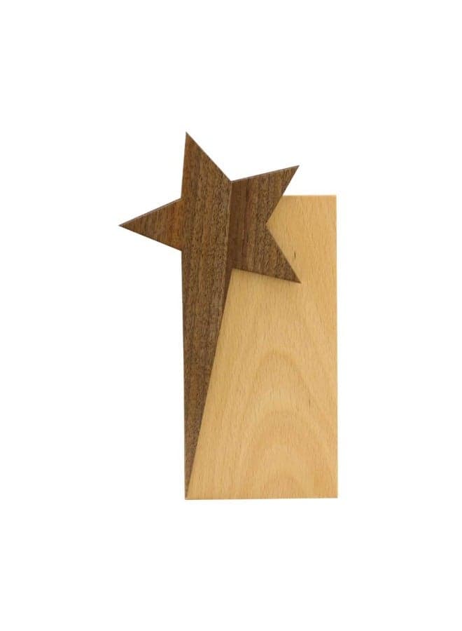 Star Design Wooden Trophy-Set of 1 pc