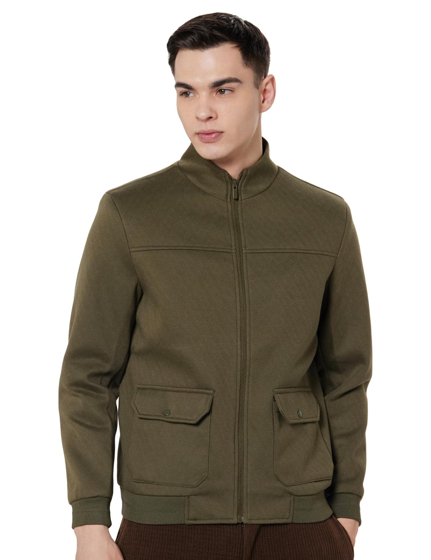 Qube By Fort Collins Men's Knitted Full Zip Jacket – Warm, Stylish & Comfortable for Cold Weather