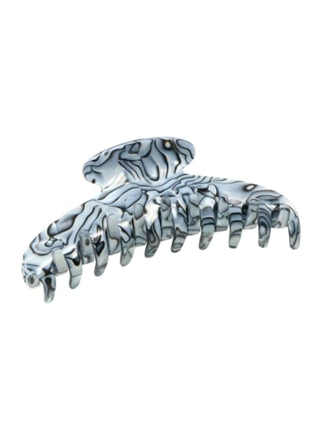 French Amie Contour Gray Magma Large 4 Handmade Cellulose Hair Grip Claw Clip Clamps Indoor Outdoor for Women and Girls for Thick Hairs Gray Magma