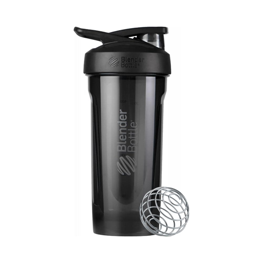 BlenderBottle Strada Shaker Cup Perfect for Protein Shakes and Pre Workout 28Ounce Black