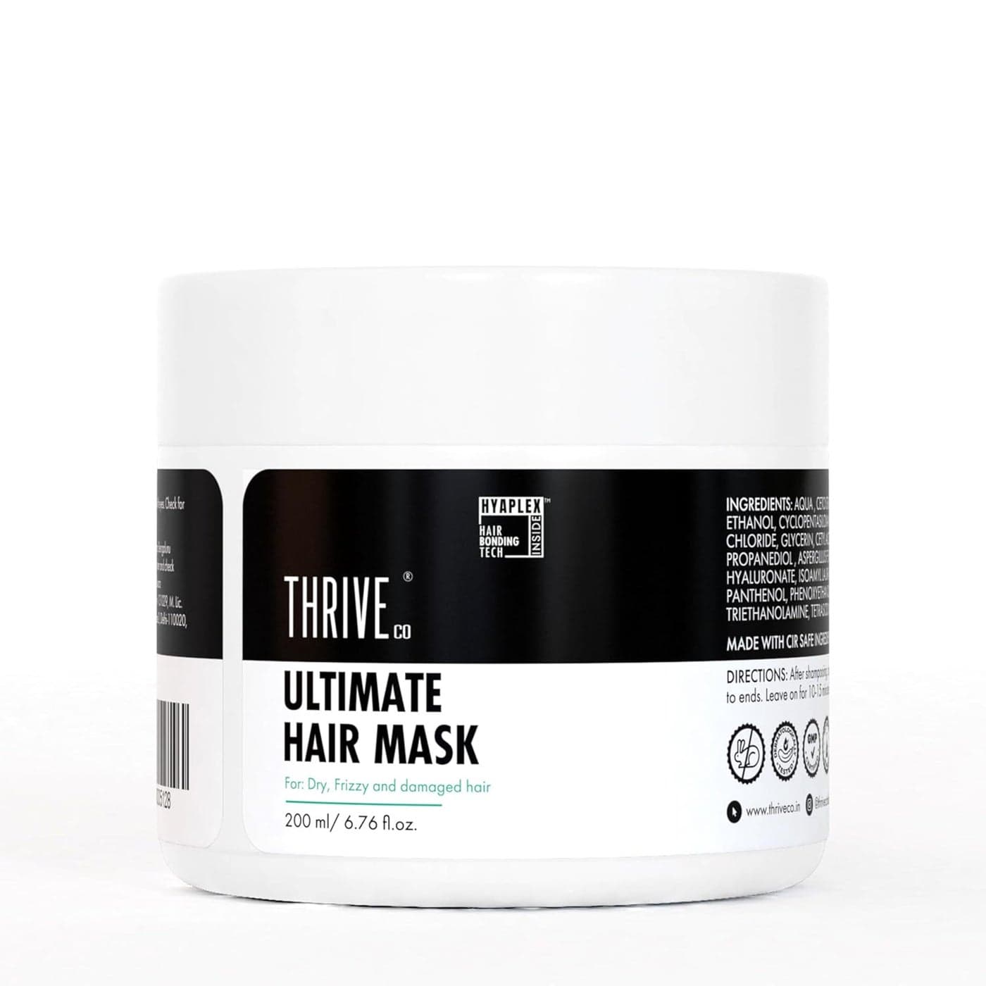 ThriveCo Ultimate Hair Mask With Hyaplex For Dry Lifeless Frizzy and Damaged Hair Smooths Frizz Repairs Damage Hydrates Strengthens Hair 200 ml