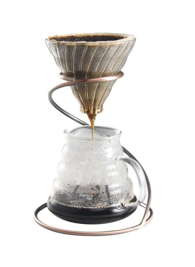 V60 Coffee Filter Dripper Holder Metal Spiral Filter Frame Hand Drip Pour-Over Coffee Brewer Stand Tea Pour-Over Drip Cup Bracket