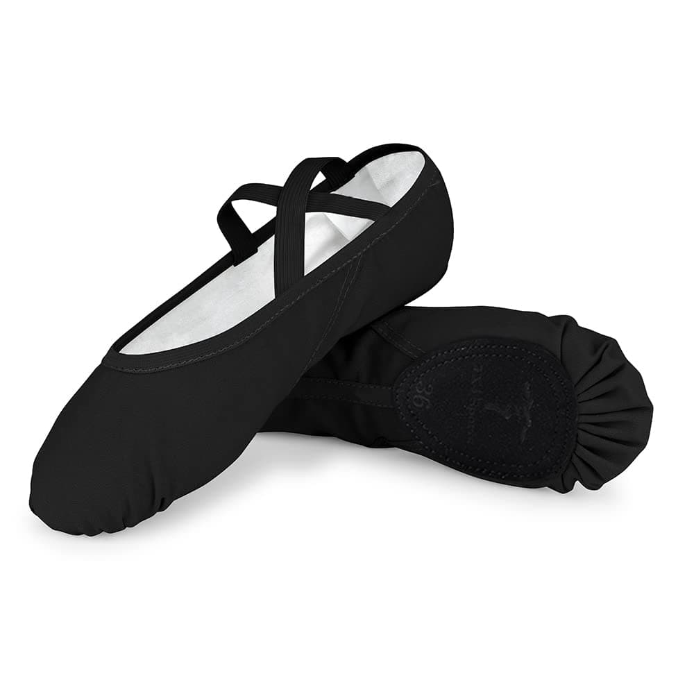 TXJ Sports Ballet Shoes for Women Girls, Women's Ballet Slipper Dance Shoes Canvas Ballet Shoes Yoga Shoes Black