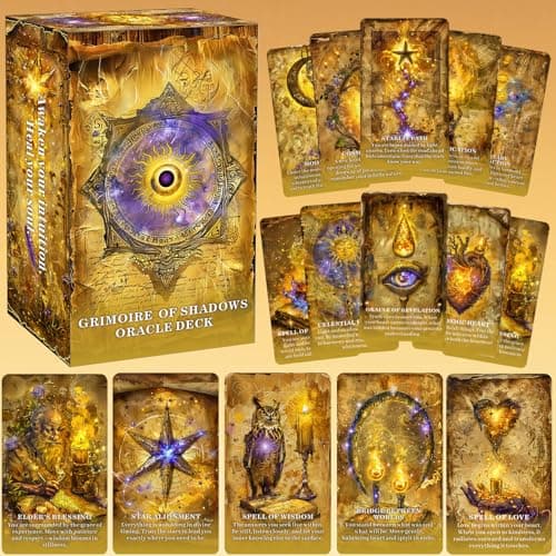 GRIMOIRE OF SHADOWS Oracle Deck A Mystical Oracle for Shadow Work Intuition Inner Transformation Oracle Deck for Beginners Suitable for Daily Guidance Divination Spiritual Practice Shadow Work