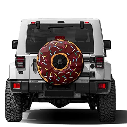 Foruidea Donut Spare Tire Cover with Backup Camera Hole Wheel Tire Cover Fit Trailer, RV, SUV and Many Vehicle 17inch