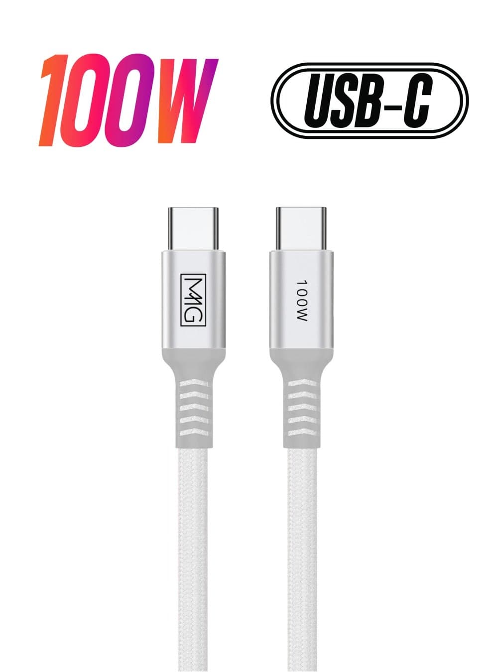 USB C Braided Cable 100W, USB-C to USB-C 1 meter, USB C Charger Cable for iPhone 15, Mac Book Pro 2020, iPad Pro 2020, Switch, Samsung Galaxy all models, Pixel, Laptops and lot more
