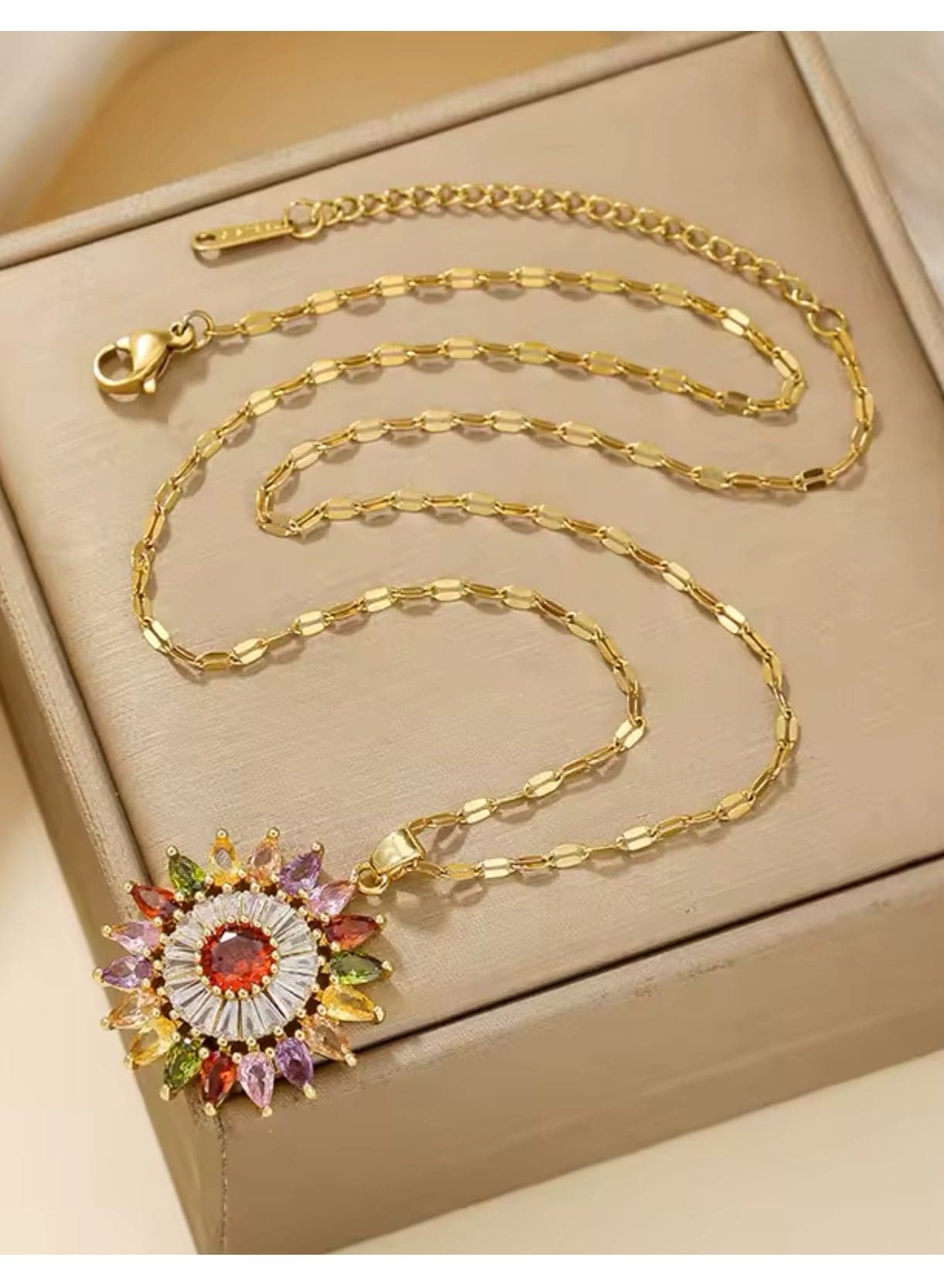 Elegant Stainless Steel Gold Plated Necklace For Women