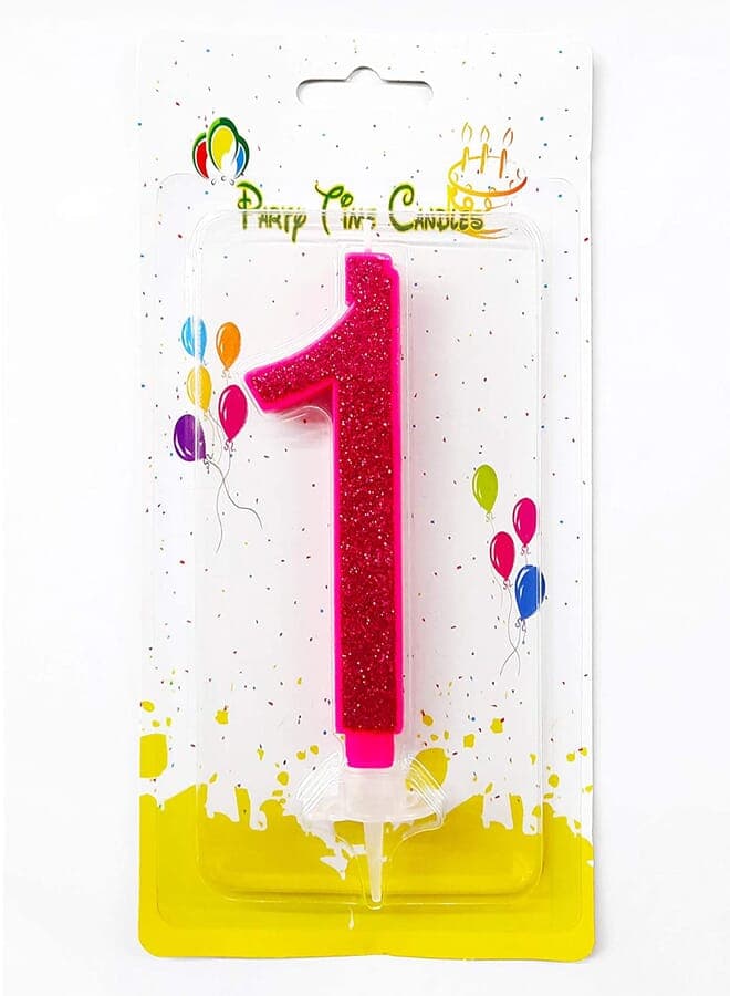 1 Piece Birthday Candle Numbers Pink Glitter Happy Birthday Numeral For Weddings Reunions Theme Party Perfect Baby