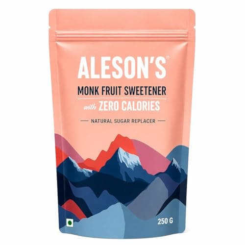 Monk Fruit Sweetener 250g | 1:1 Sugar Replacement | Tastes Like Sugar – No Bitter Aftertaste | Zero Calorie Natural Sugar Substitute | No Blood Sugar Spike | Keto Friendly | ALESON’S