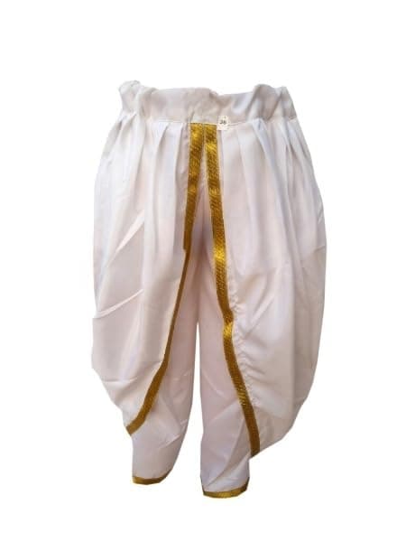 Kaku Fancy Dresses White Dhoti For Kids, Dhoti For Boys & Girls (Only Dhoti), 5-6 Years