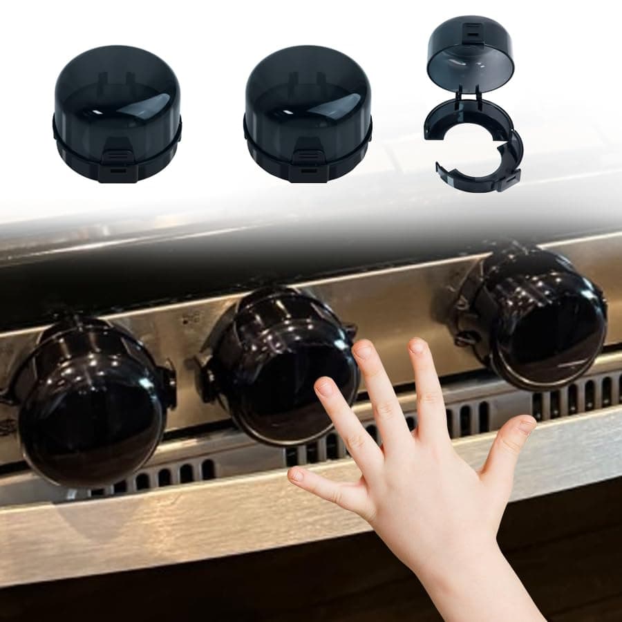 Stove Knob Safety Covers Gas Stove Knob Locks Childproof Oven Lock 5 Pack