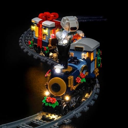Hilighting Upgraded Led Light Kit Compatible with Lego Icons Holiday Express Train Building Set Lights Decoration Compatible with Lego 10361 Model Not Included